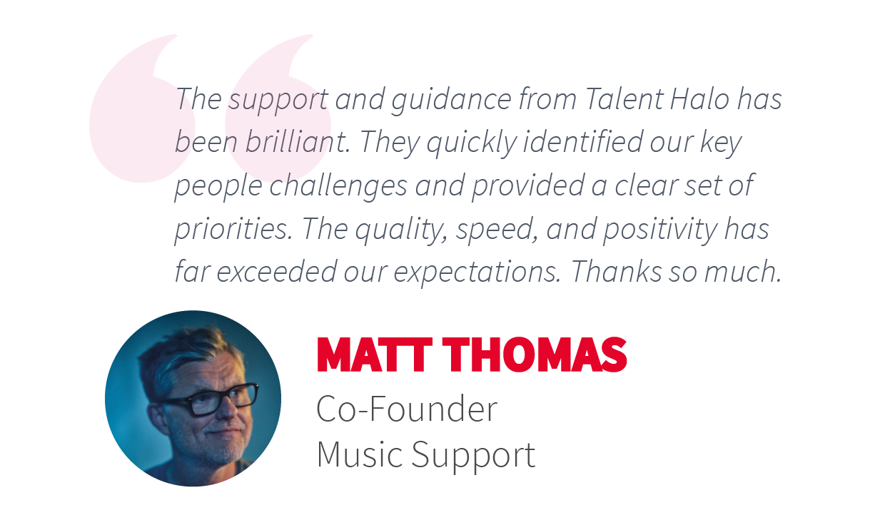 Music Support - Talent Halo testimonial